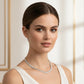 55cm Thick Herringbone Necklace - White Rhodium Plated