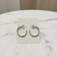 Plain Hoop Earrings - White Rhodium Plated
