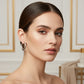 Plain Hoop Earrings - White Rhodium Plated