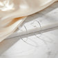 Thin Hoops 4cm Earrings - White Rhodium Plated
