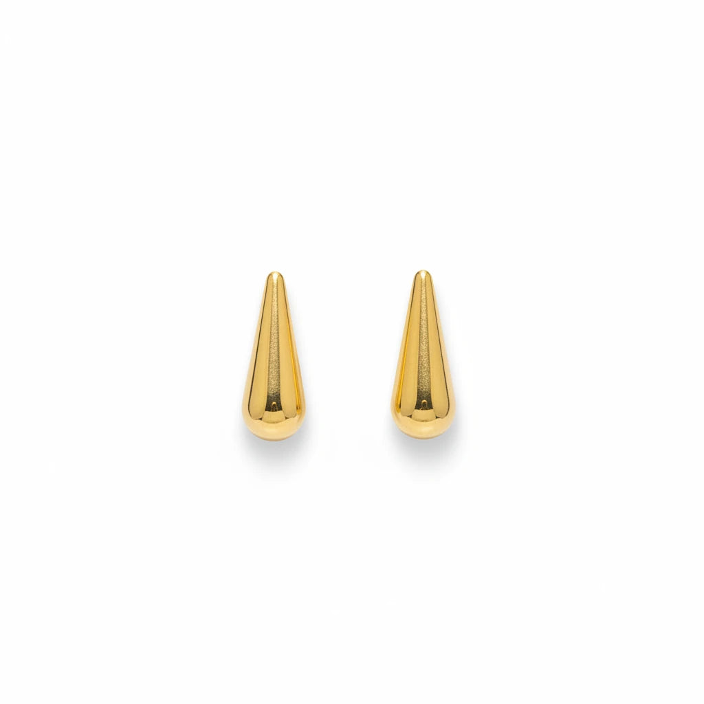 Slim Teardrop Earrings - 18K Gold Plated