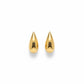 Domed Teardrop Earrings - 18K Gold Plated