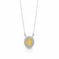 Our Lady Studded Zirconia Necklace - White Rhodium and 18k Gold Plated