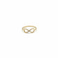 Infinite Studded Zirconia Ring -18K Gold Plated