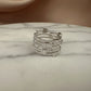 Five-Band Cubic Zirconia Ring - White Rhodium Plated
