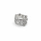 Five-Band Cubic Zirconia Ring - White Rhodium Plated