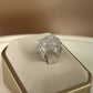 Five-Band Cubic Zirconia Ring - White Rhodium Plated