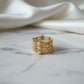 Five-Band Cubic Zirconia Ring - 18K Gold Plated
