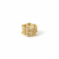 Five-Band Cubic Zirconia Ring - 18K Gold Plated