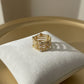 Five-Band Cubic Zirconia Ring - 18K Gold Plated