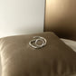 Circle and Open Ring - White Rhodium Plated