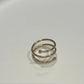 Spiral with Cubic Zirconia Ring -18K Gold Plated