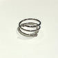 Spiral with Cubic Zirconia Ring - White Rhodium Plated