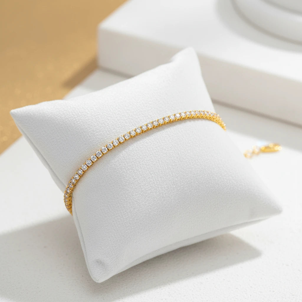 Tennis Bracelet 2mm - 18K Gold Plated