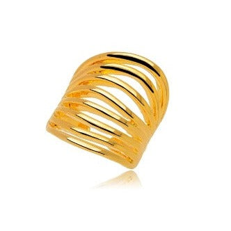 18K Gold Plated Adjustable Bold Ring
