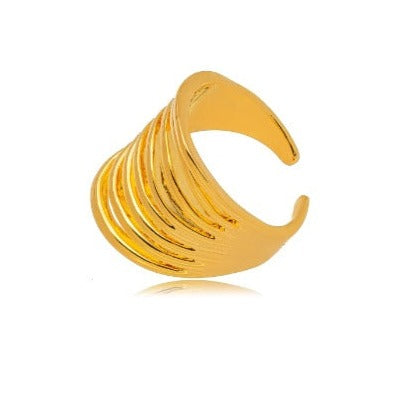 18K Gold Plated Adjustable Bold Ring