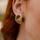 Double Drop Stone Earring - 18K Gold Plated