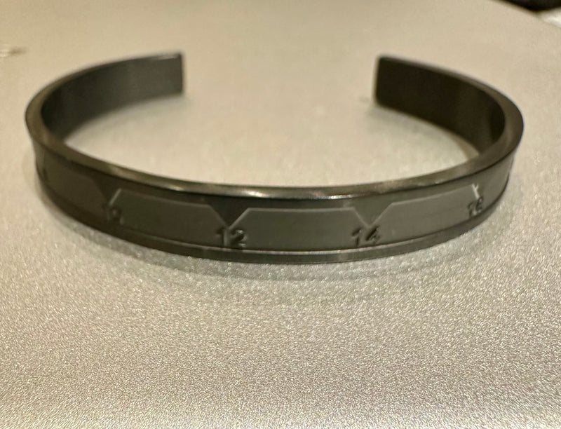 Men's Steel Black Cuff Bracelet