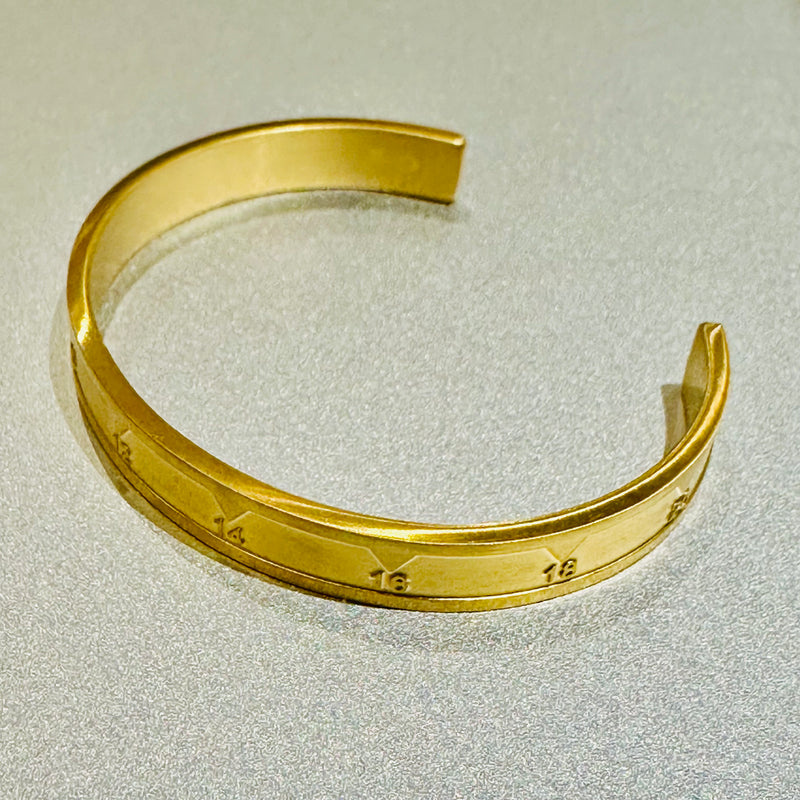 Men's Steel Gold Cuff Bracelet