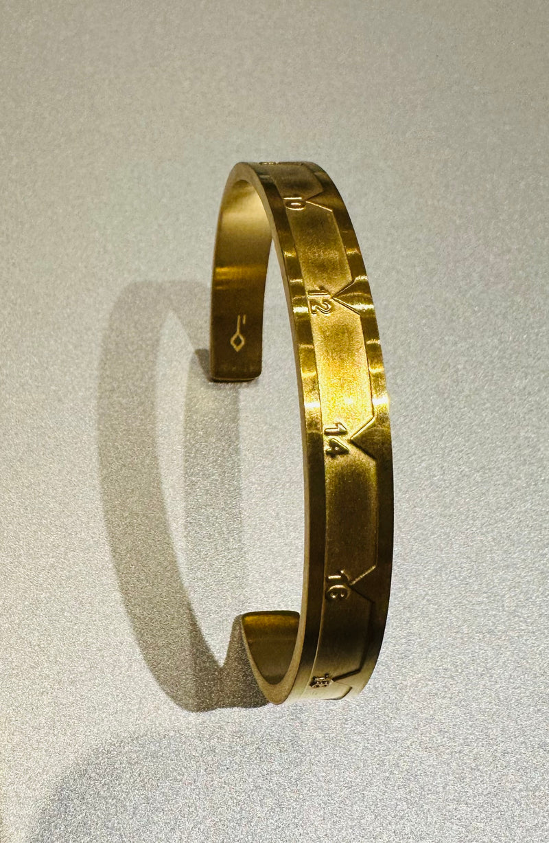 Men's Steel Gold Cuff Bracelet