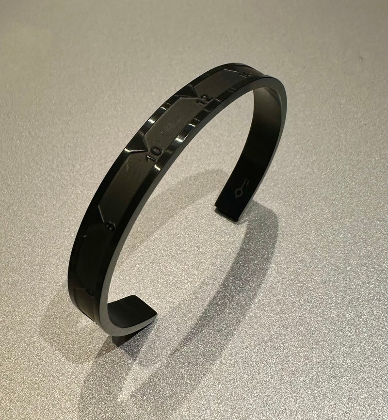 Men's Steel Black Cuff Bracelet