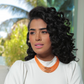 18K Gold Plated Multi Orange Wires Necklace